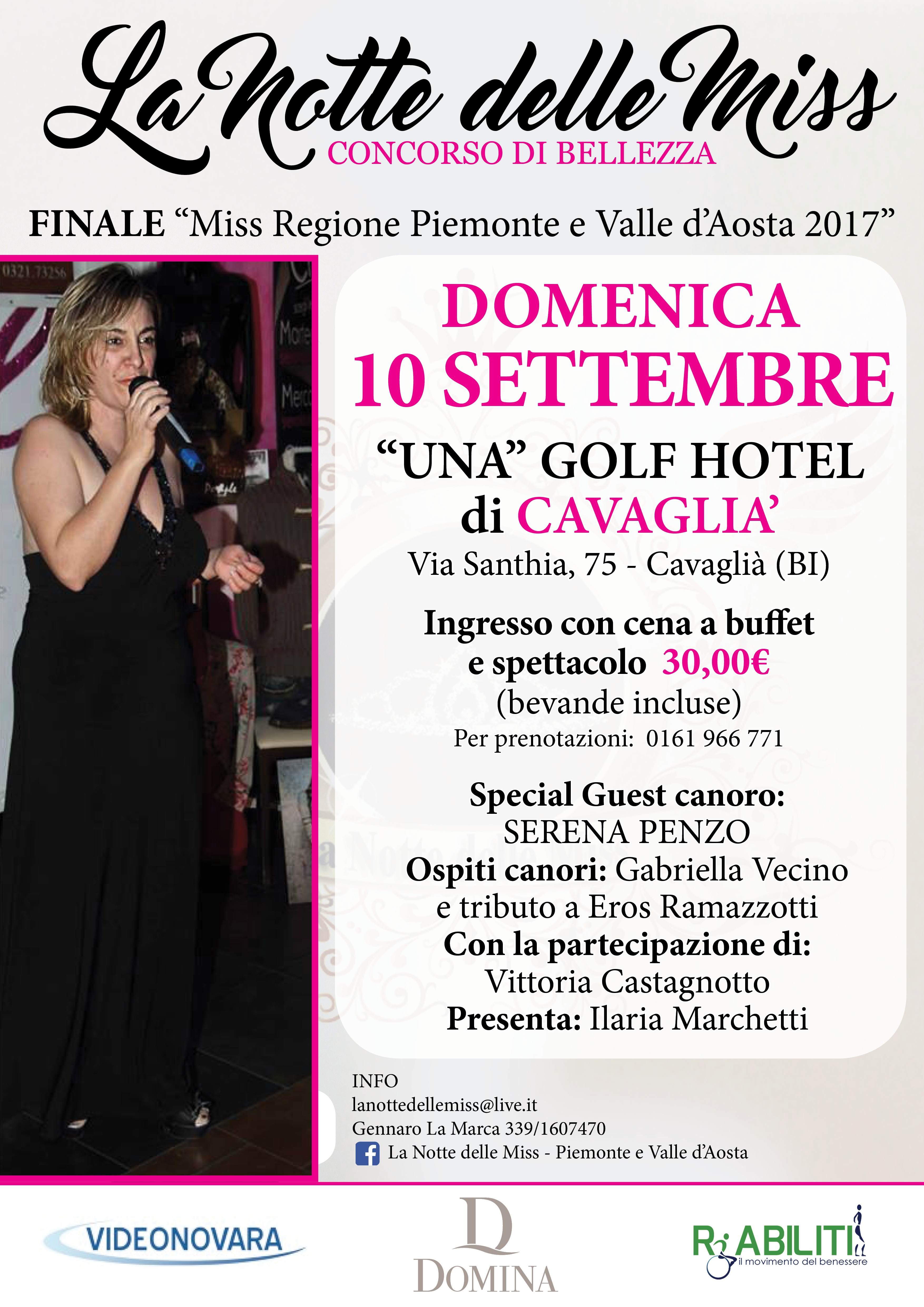 FINALE MISS PIEMONTE E VALLE D'AOSTA - Domenica 10 Settembre