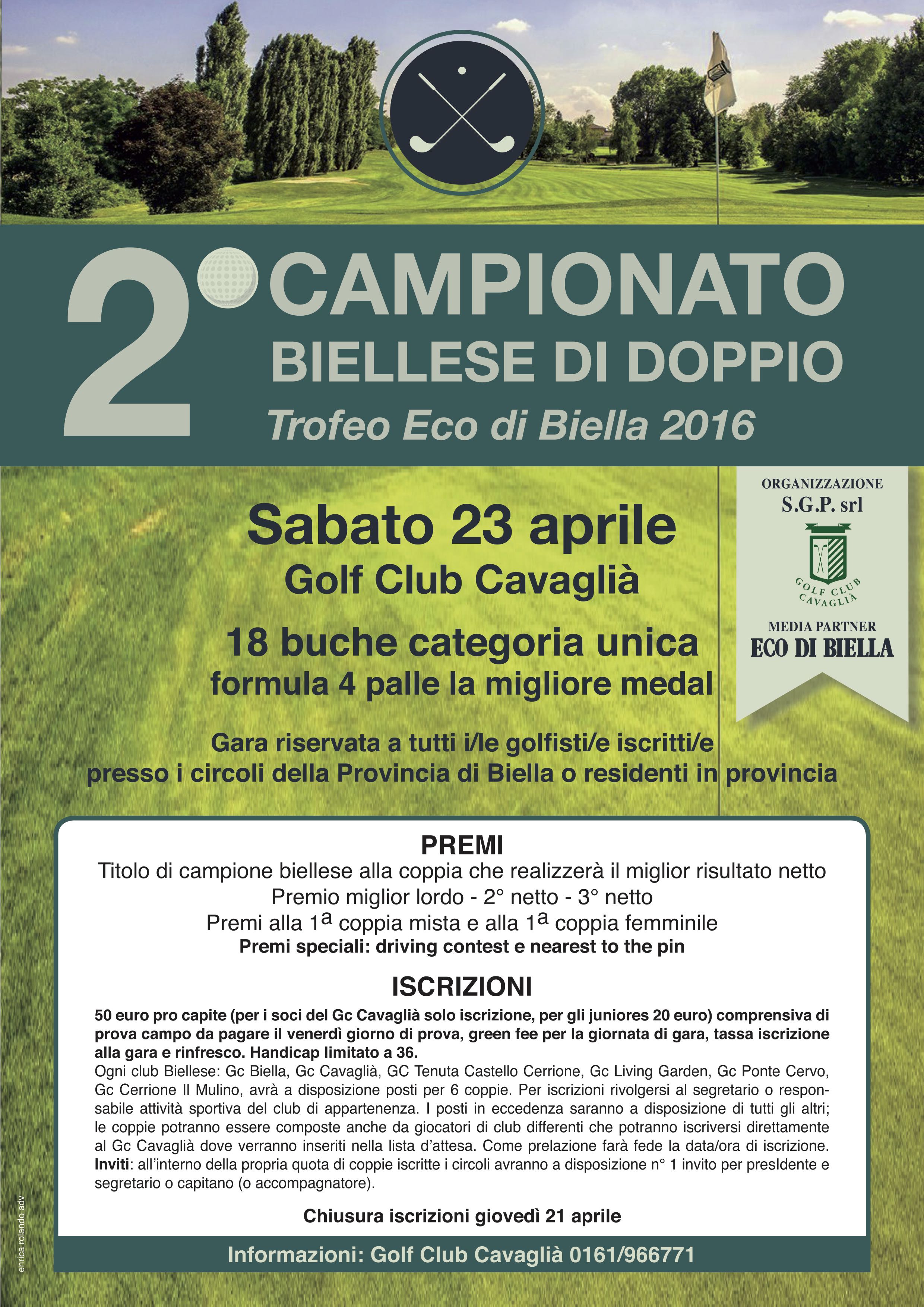 2° Campionato Biellese di Doppio - Trofeo Eco di Biella 2016