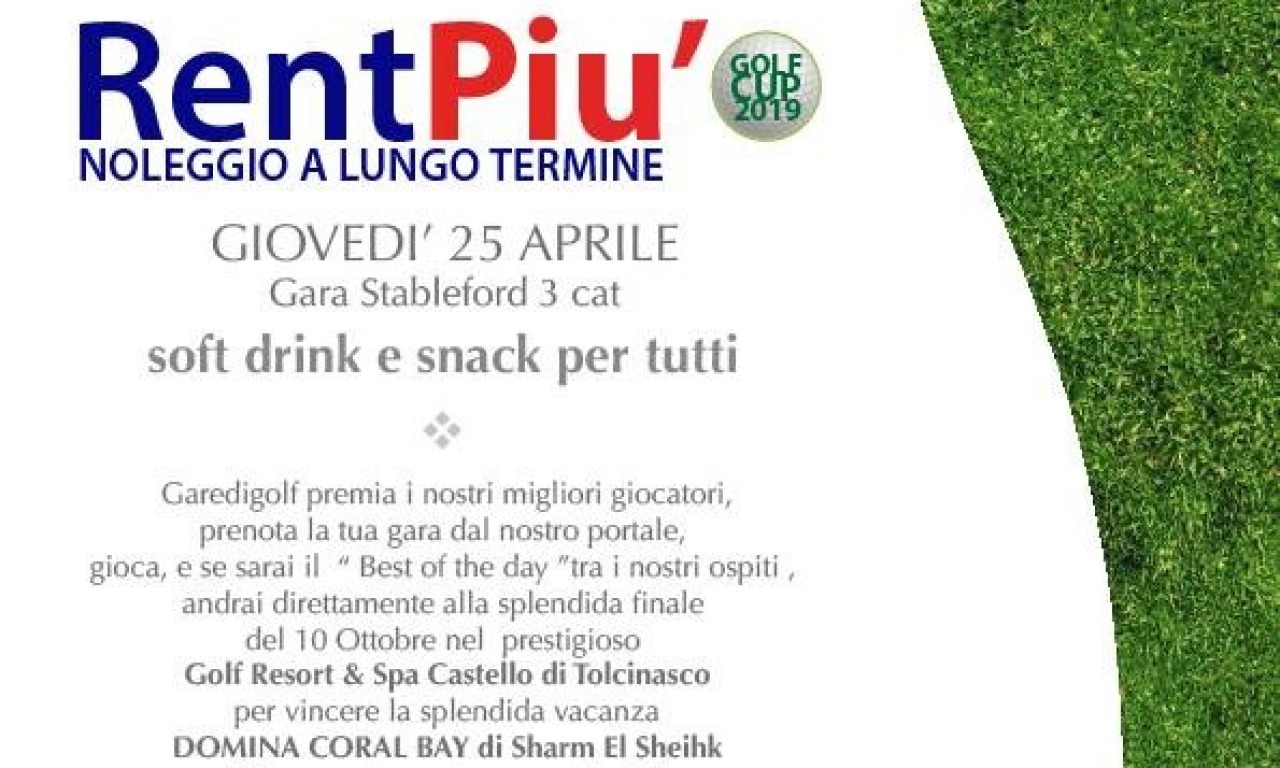 Giovedì la Rent Più Golf Cup 2019