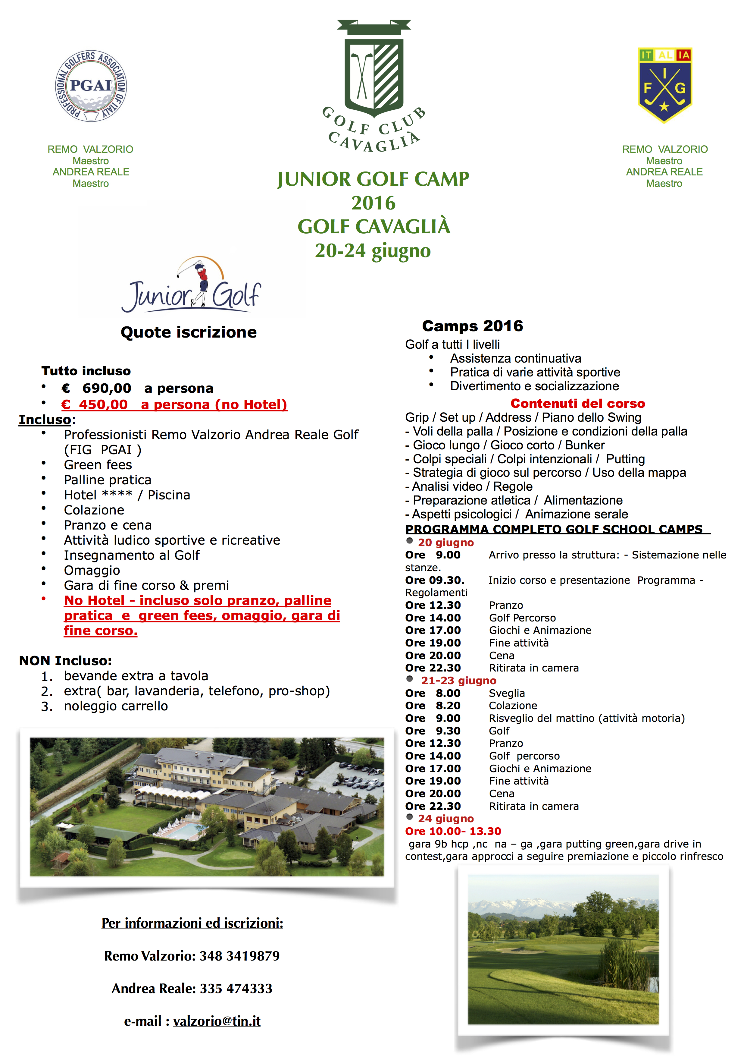 Junior Golf Camp 2016