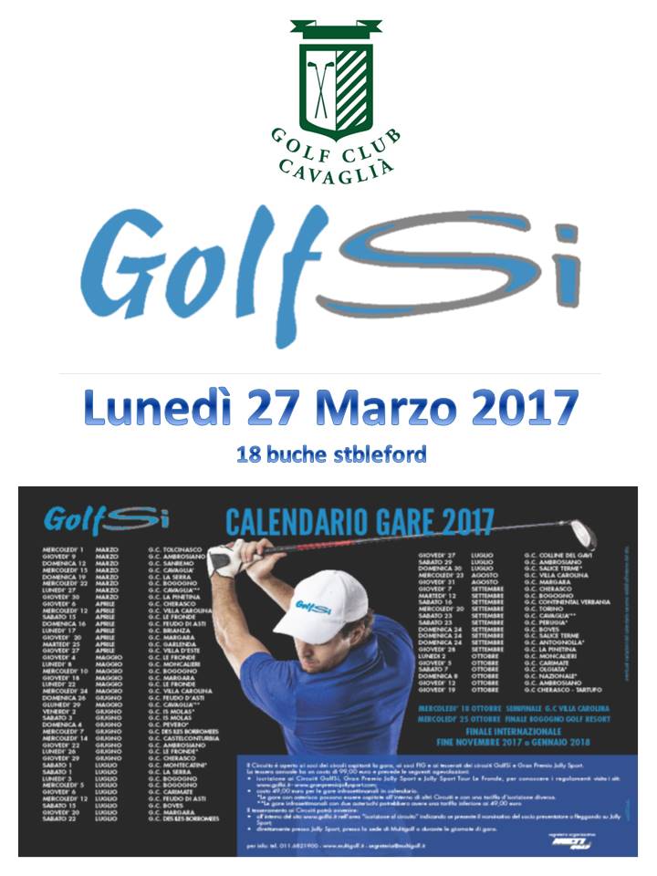 GOLF SI - LUNEDì 27 MARZO 2017