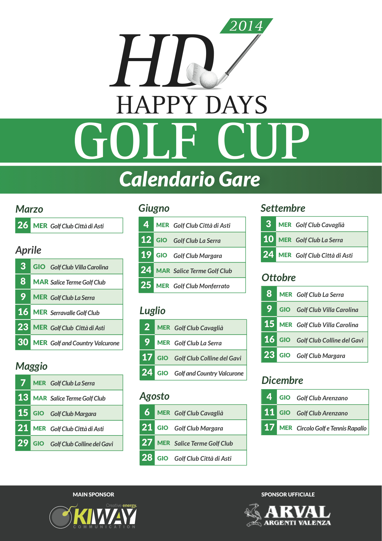 HAPPY DAYS GOLF CUP 2014