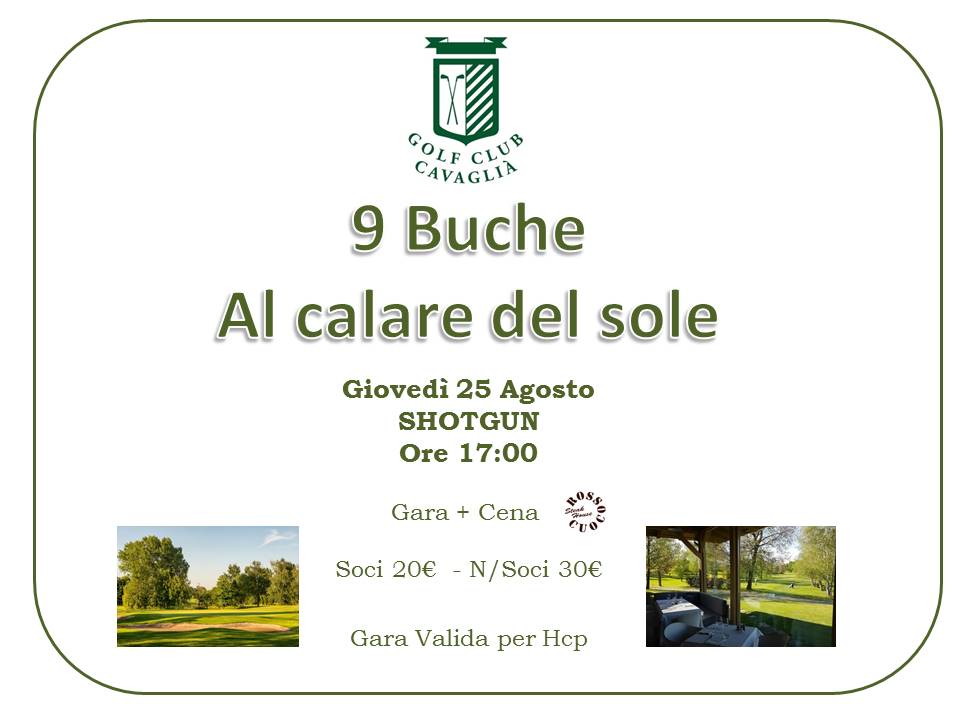 9 Buche Al calare del Sole