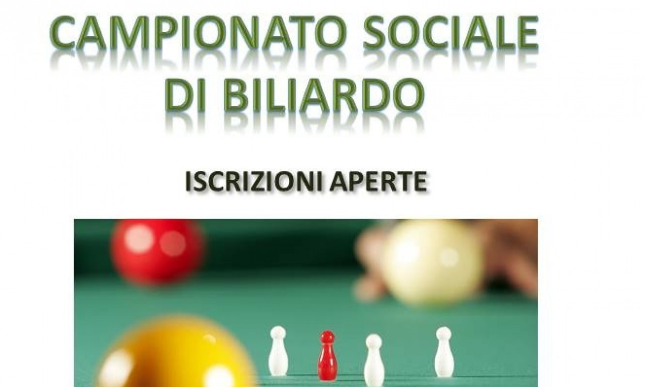 CAMPIONATO SOCIALE DI BILIARDO 2018