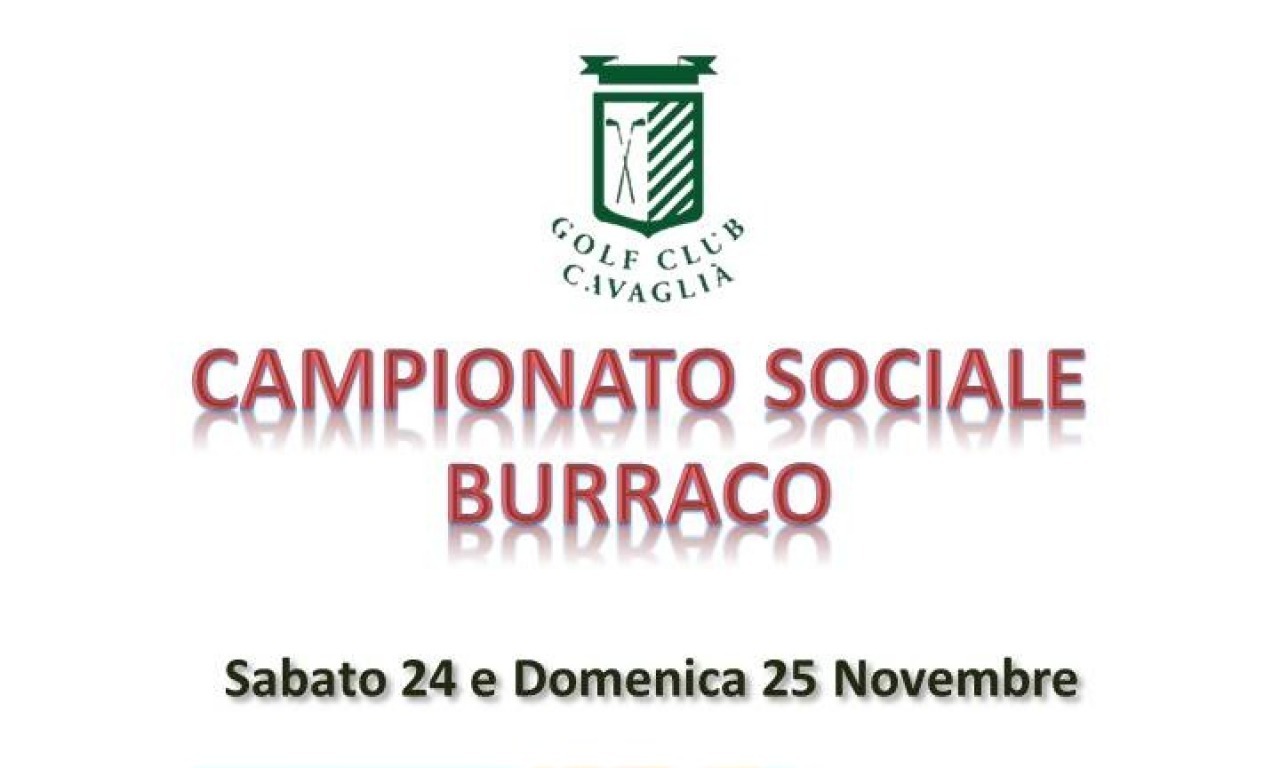 CAMPIONATO SOCIALE BURRACO - 24 e 25 NOVEMBRE
