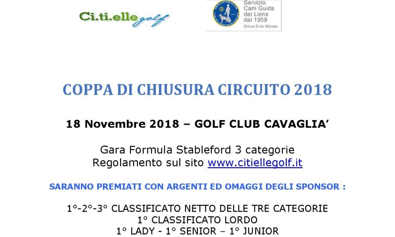 COPPA DI CHIUSURA CIRCUITO 2018