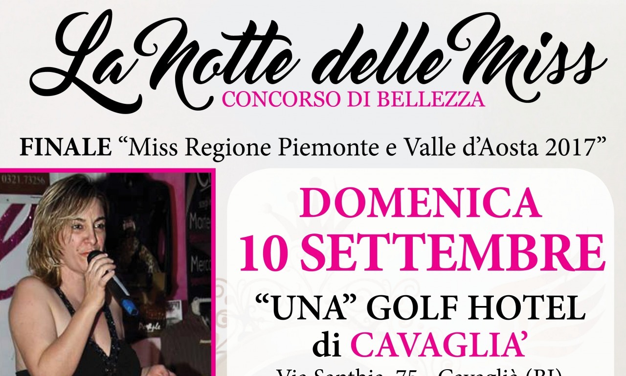 FINALE MISS PIEMONTE E VALLE D'AOSTA - Domenica 10 Settembre