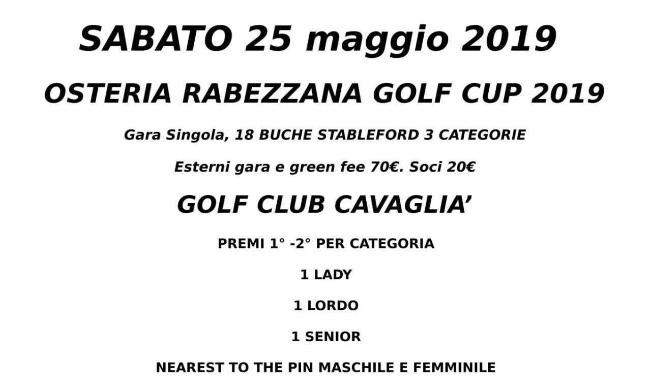Osteria Rabezzana Golf Cup