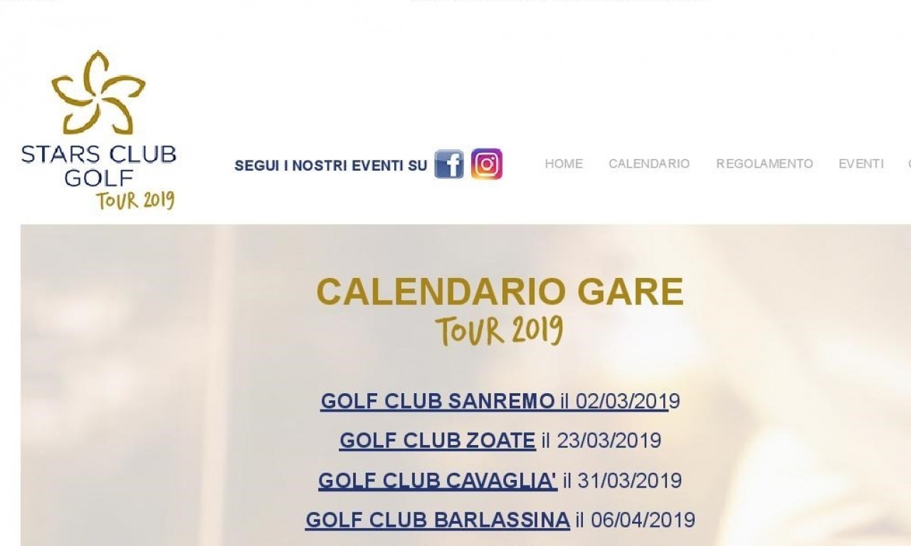 DOMENICA L' INVITATIONAL STARS CLUB GOLF - TOUR 2019
