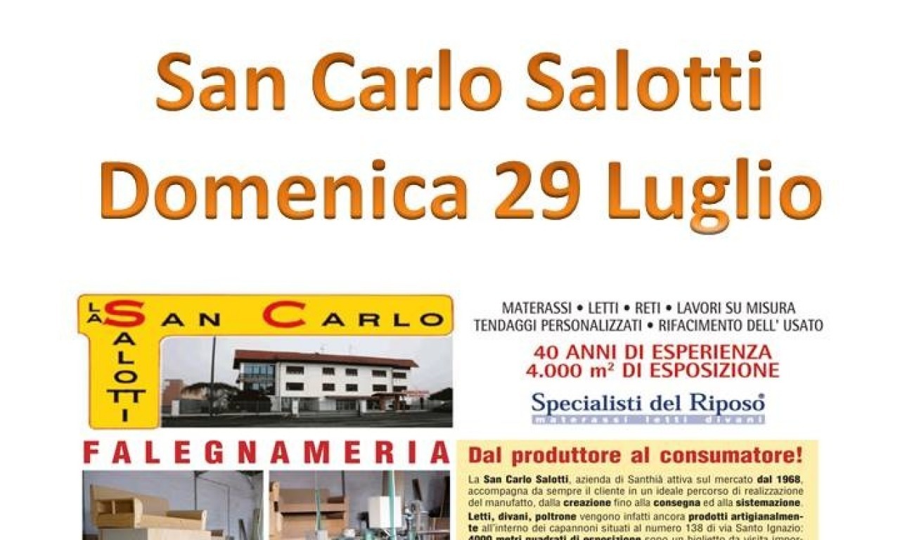 SAN CARLO SALOTTI - DOMENICA 29 LUGLIO