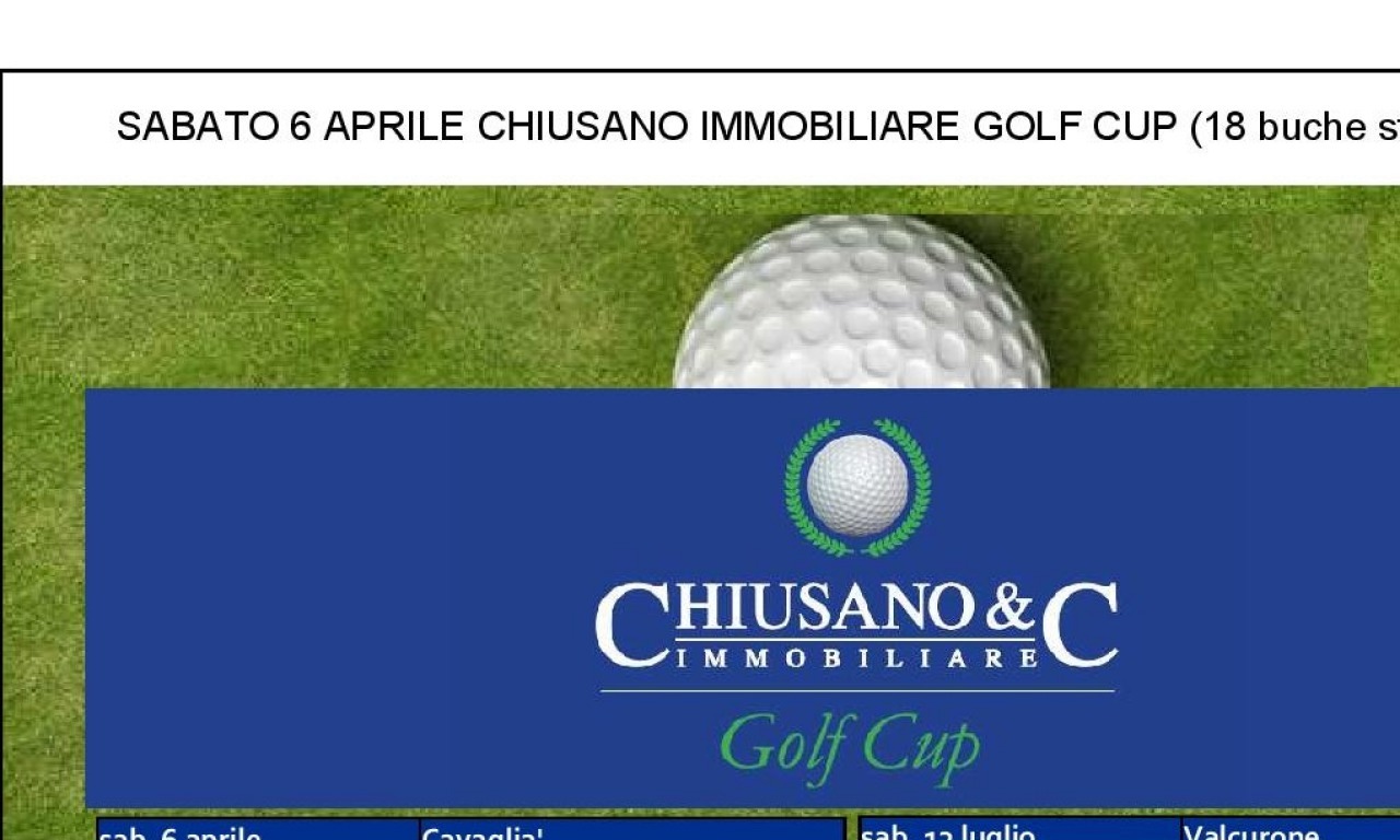 CHIUSANO IMMOBILIARE GOLF CUP 2019