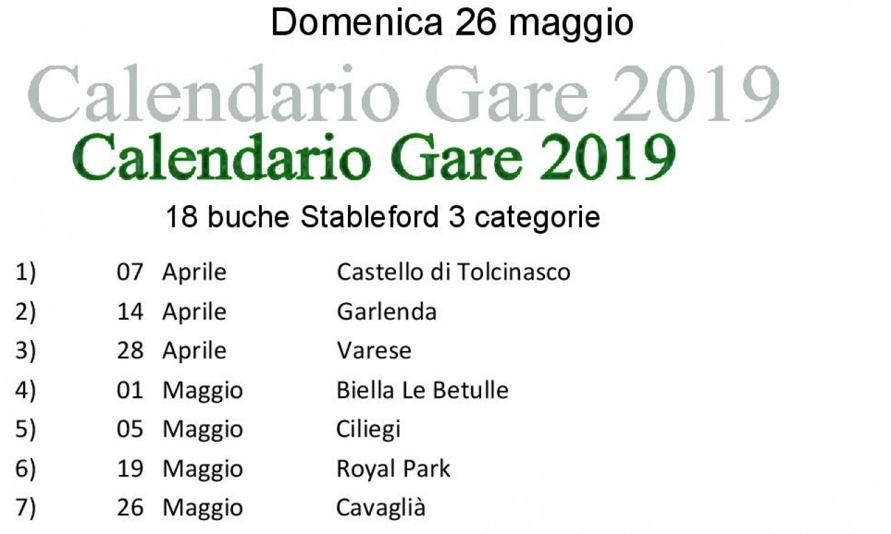 Domenica il Citielle Golf Challenge TOUR 2019