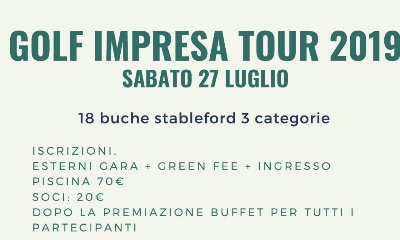 Sabato con il Golf Impresa Tour 2019